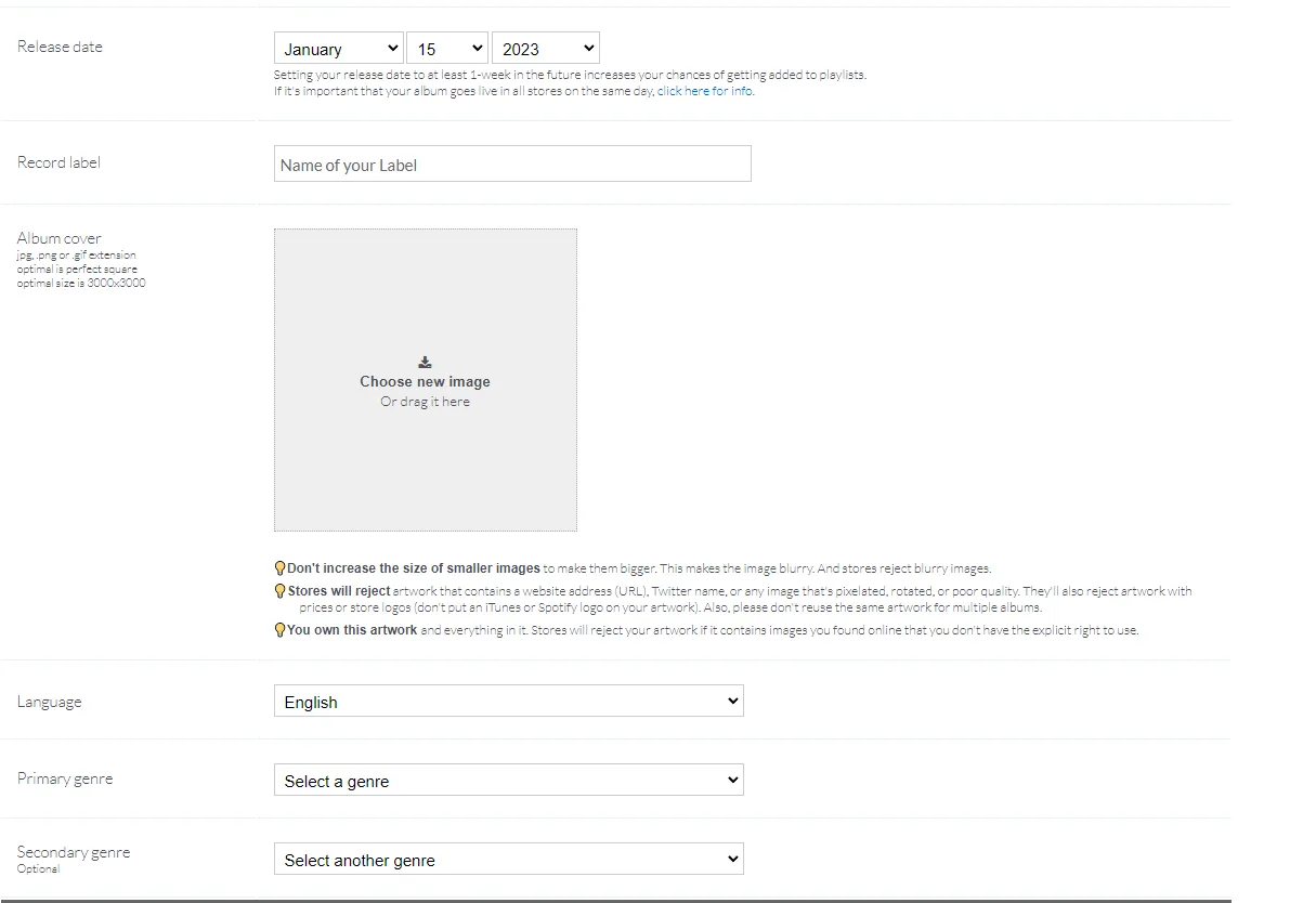 Uploading in distrokid part2